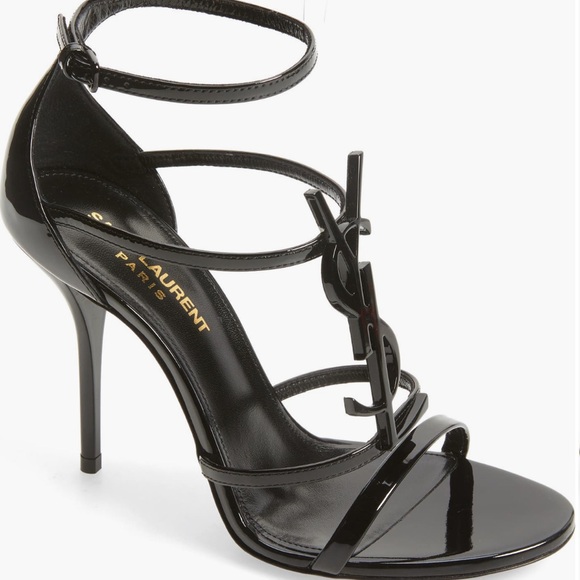 Saint Laurent Cassandra YSL Logo Sandal - Picture 1 of 11